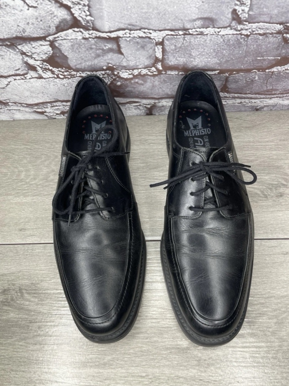 Mephisto Air-Jet Black Leather Comfort Oxfords Casual Shoes Men’s Sz 9M US/42EU